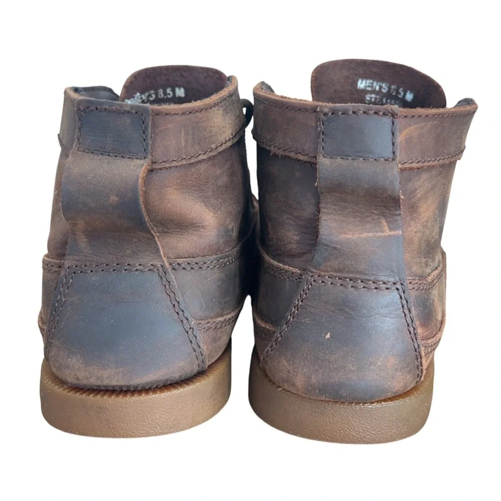 Sperry Top-Sider Men's Moccasin Boots Brown Leather Sz 6.5